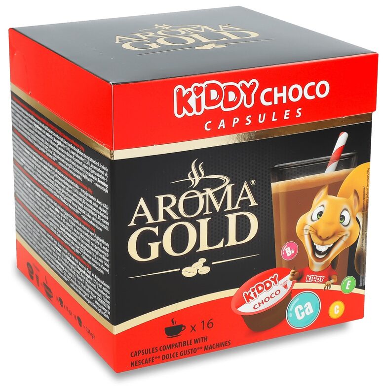 Aroma Gold Dolce Gusto Kiddy Choco šokolādes garšas dzēriena kapsulas 16 gab.